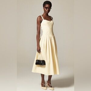 NWT J. Crew Cream Sundress with adjustable Straps and Subtle Stitching size 12